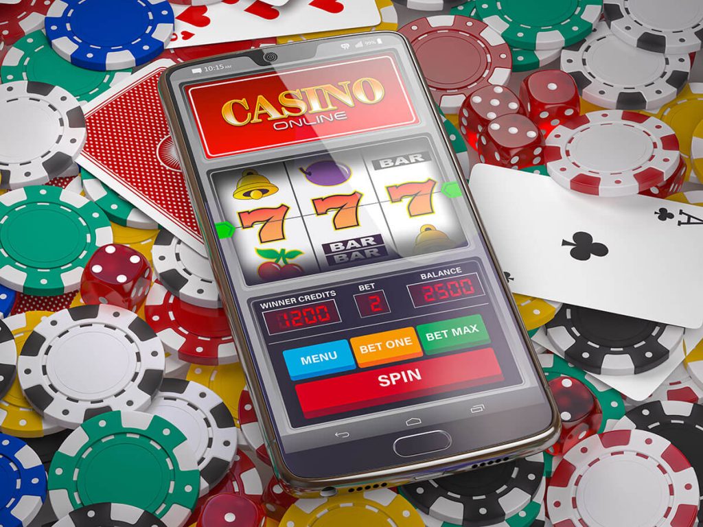 smartphone avec machine à sous de casino belge